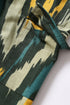 Straight leg pants in printed cotton gabardine with 2 flap pockets